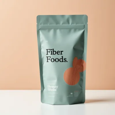 AI-Generated hunter green food pouch packaging