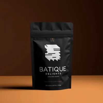 AI-Generated pullman brown food pouch packaging