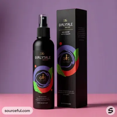 AI-Generated packaging for Mist spray bottle in the Beauty and Personal Care industry