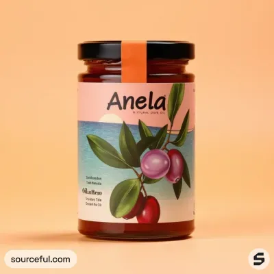 AI-Generated packaging for Food glass jar in the Organic and Natural Products industry