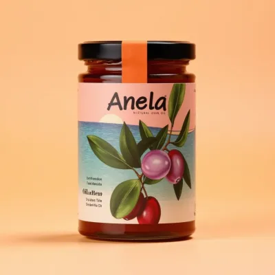 AI-Generated packaging for Food glass jar in the Organic and Natural Products industry