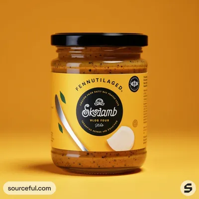 AI-Generated packaging for Food glass jar