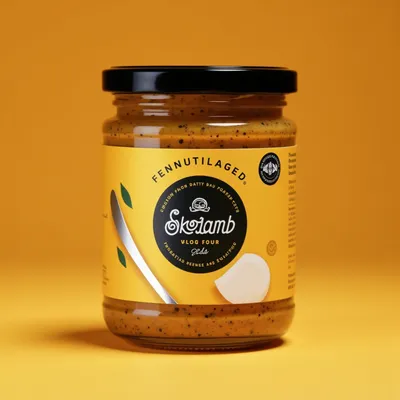 AI-Generated packaging for Food glass jar