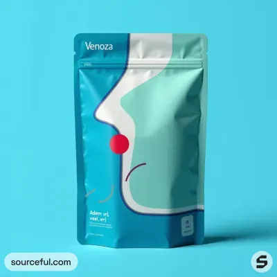 AI-Generated white food pouch packaging