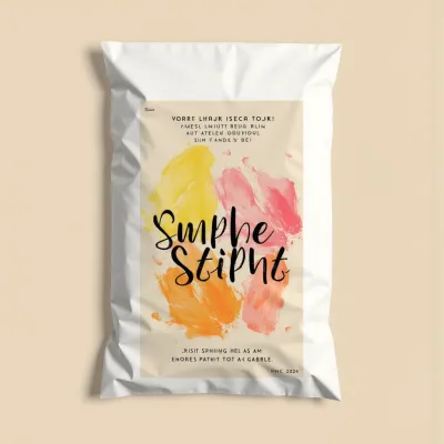AI-Generated packaging for Plastic mailing bag in the Beauty and Personal Care industry