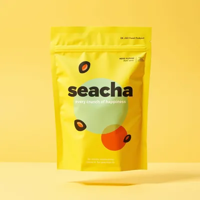 AI-Generated beige food pouch packaging