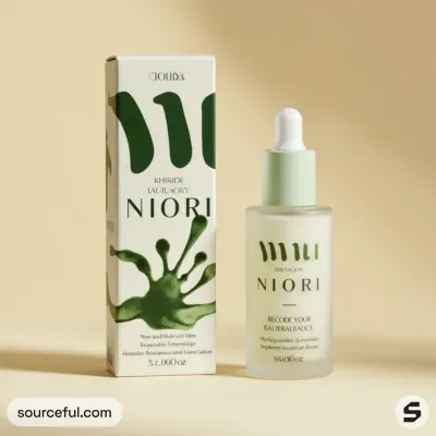 AI-Generated packaging for Dropper bottle in the Beauty and Personal Care industry