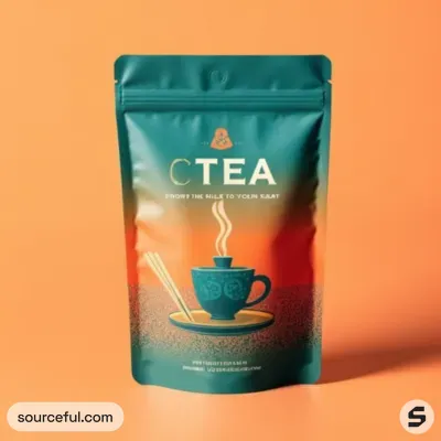 AI-Generated packaging for Food pouch in the Beverages industry