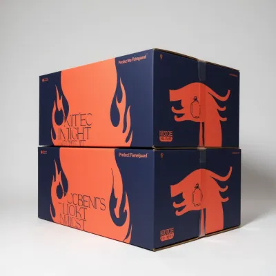 AI-Generated black shipping box packaging