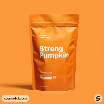 AI-Generated peach food pouch packaging