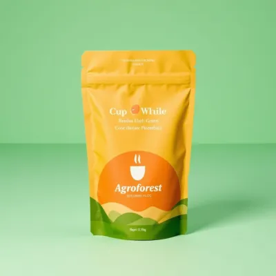 AI-Generated hunter green food pouch packaging