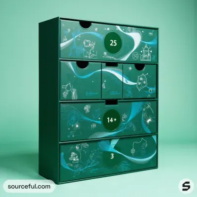 AI-Generated packaging for Advent calendar in the Food and Snacks industry