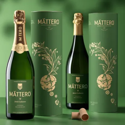 AI-Generated packaging for Champagne bottle