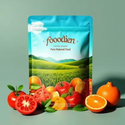 AI-Generated bold food pouch packaging