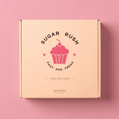 AI-Generated pink mailer box packaging