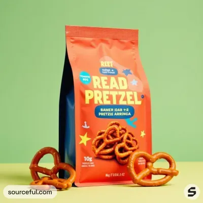 AI-Generated red food pouch packaging