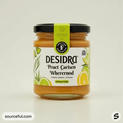 AI-Generated packaging for Food glass jar in the Gourmet and Specialty Foods industry