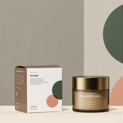 AI-Generated packaging for Cosmetics glass jar