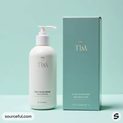 AI-Generated white pump bottle packaging