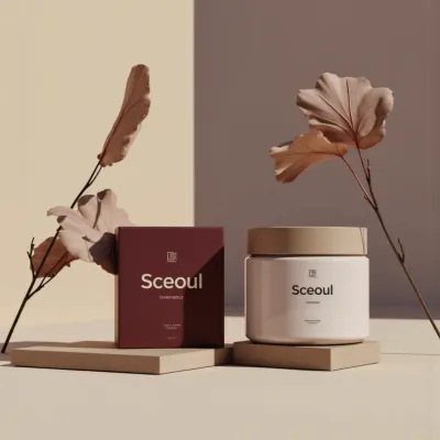 AI-Generated packaging for Cosmetics glass jar