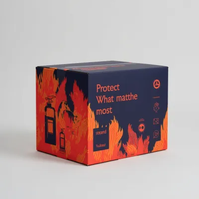 AI-Generated black shipping box packaging