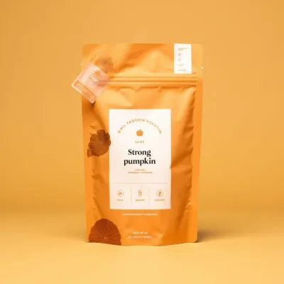 AI-Generated brown food pouch packaging