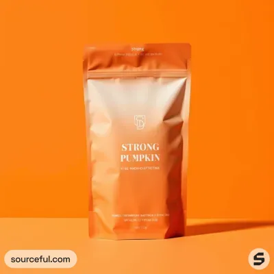 AI-Generated peach food pouch packaging