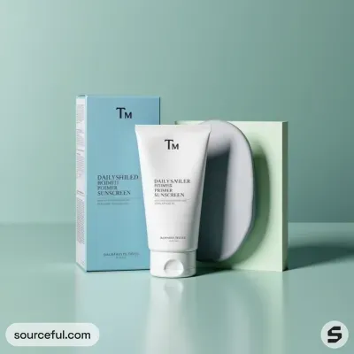 AI-Generated white pump bottle packaging