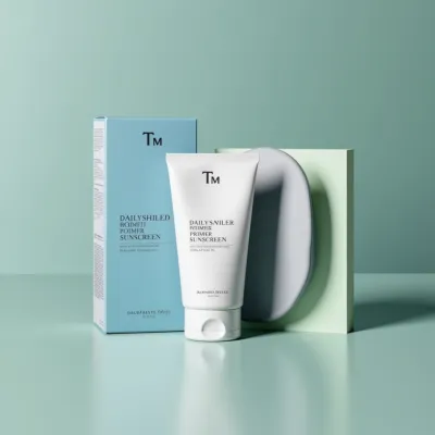 AI-Generated white pump bottle packaging