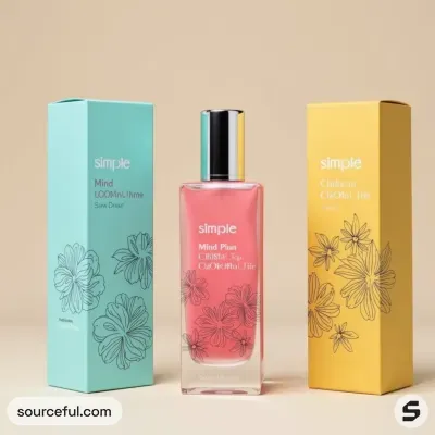 AI-Generated packaging for Perfume bottle in the Health and Wellness industry
