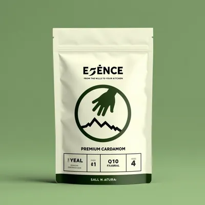 AI-Generated white food pouch packaging