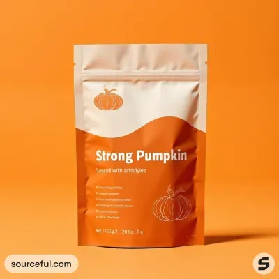 AI-Generated peach food pouch packaging