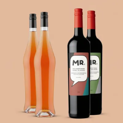 AI-Generated packaging for Bordeaux wine bottle in the Food and Snacks industry