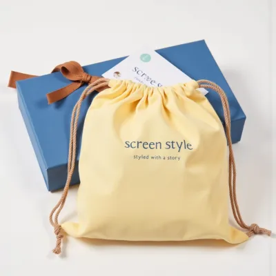 AI-Generated packaging for Drawstring bag