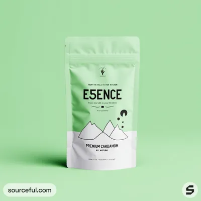 AI-Generated white food pouch packaging