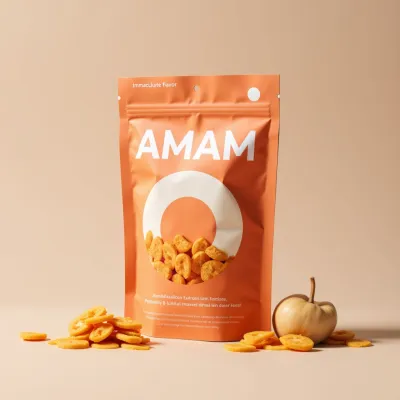 AI-Generated Food pouch packaging for Food and Snacks