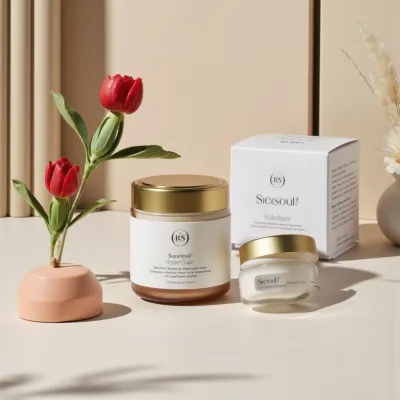AI-Generated packaging for Cosmetics glass jar
