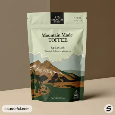 AI-Generated illustrative food pouch packaging