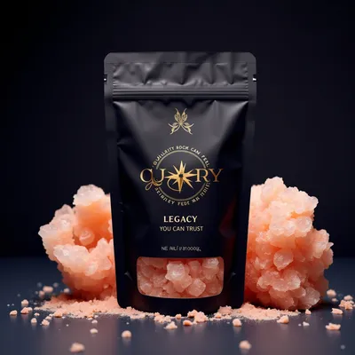 AI-Generated navy blue food pouch packaging