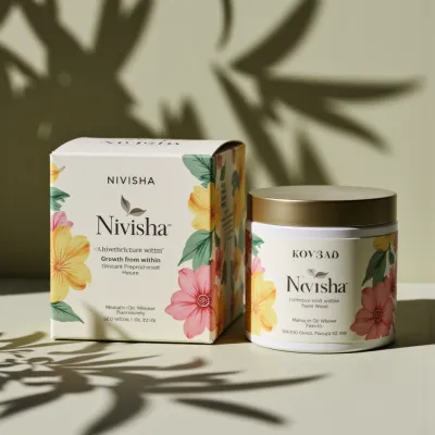 AI-Generated packaging for Cosmetics glass jar