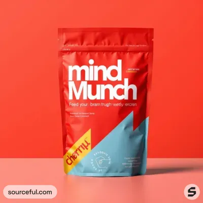 AI-Generated red food pouch packaging