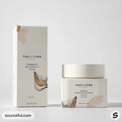 AI-Generated minimalistic cosmetics glass jar packaging