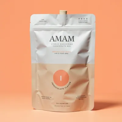 AI-Generated Food pouch packaging for Food and Snacks
