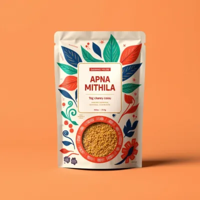 AI-Generated packaging for Food pouch in the Food and Snacks industry