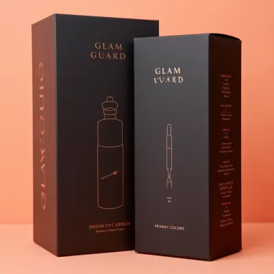 AI-Generated black mailer box packaging