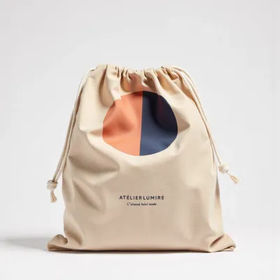 AI-Generated packaging for Drawstring bag