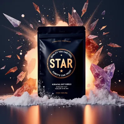 AI-Generated navy blue food pouch packaging