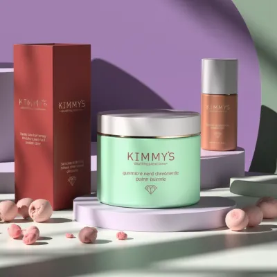 AI-Generated modern cosmetics glass jar packaging