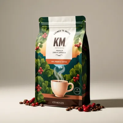 AI-Generated brown food pouch packaging