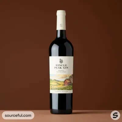 AI-Generated packaging for Bordeaux wine bottle in the Alcoholic Beverages industry